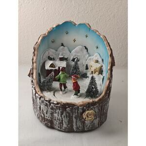 Pan Asian Creations Skating Rink Animated Christmas Musical Light Decoration
